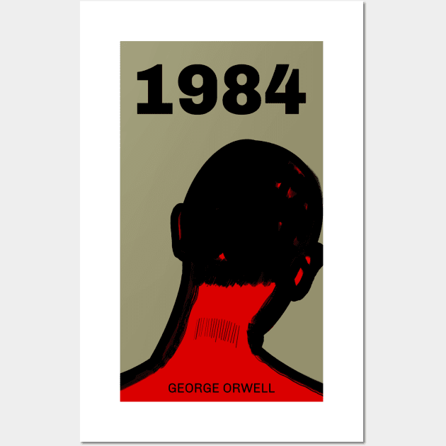 1984 Book Cover by George Orwell Wall Art by booksnbobs